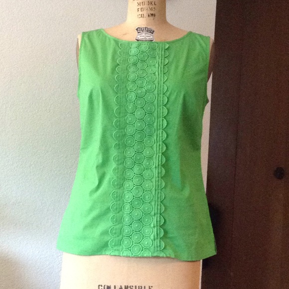 Talbots Tops - Kelly green, cotton top Talbots Tops - Kelly green, cotton top